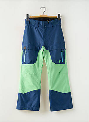 Pantalon droit fermeture zippée sous rabat boutonné taille ajustable bleu ZIENER fille