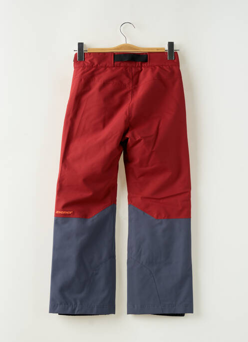 Pantalon droit fermeture zippée sous rabat pressionné taille ajustable rouge ZIENER garcon