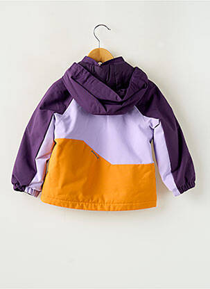Parka fermeture zippée sous rabat pressionné a capuche violet ZIENER fille