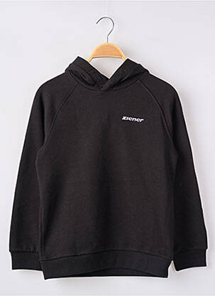 Sweat-shirt à capuche poches manches longues noir ZIENER fille
