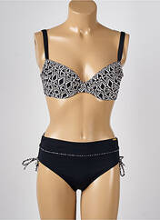 Maillot de bain 2 pièces noir MISS CARAÏBES pour femme seconde vue