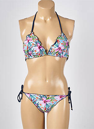 Bas de maillot de bain imprimé tie and dye culotte bleu MISS CARAÏBES femme