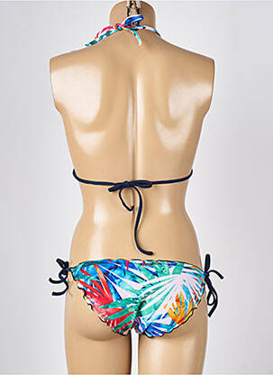 Bas de maillot de bain imprimé fantaisie culotte bleu MISS CARAÏBES femme