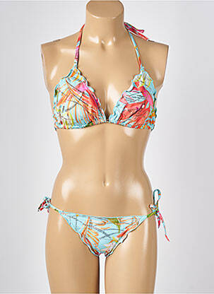 Bas de maillot de bain imprimé tie and dye culotte bleu MISS CARAÏBES femme