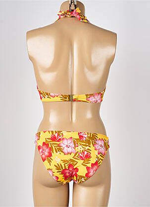Maillot de bain 2 pièces stretch haut soutien-gorge emboitant jaune LOLITA ANGELS femme