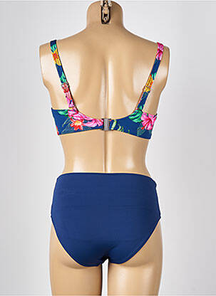 Maillot de bain 2 pièces stretch haut soutien-gorge emboitant bleu DOLLY & JANE femme