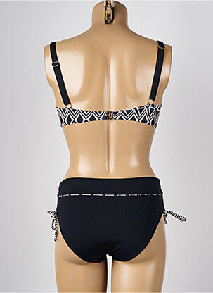 Maillot de bain 2 pièces stretch haut soutien-gorge emboitant noir MISS CARAÏBES femme