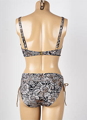 Maillot de bain 2 pièces stretch haut soutien-gorge balconnet noir MISS CARAÏBES femme