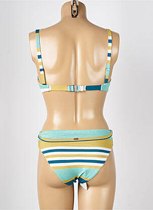 Maillot de bain 2 pièces stretch haut bandeau vert BLUELOBSTER femme