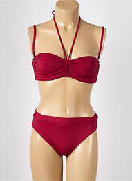 Maillot de bain 2 pièces stretch haut bandeau rouge LOLITA ANGELS femme