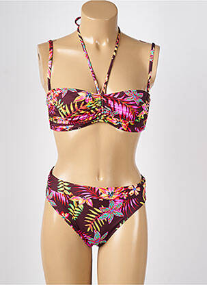 Maillot de bain 2 pièces stretch haut bandeau violet LOLITA ANGELS femme