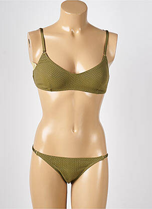 Maillot de bain 2 pièces stretch brassieres vert KIWI femme