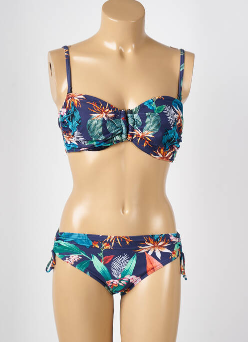 Maillot de bain 2 pièces bleu LAGON BLEU pour femme