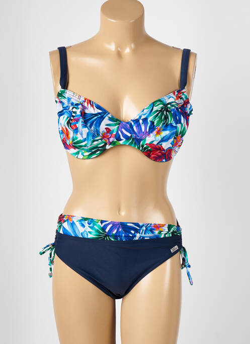 Maillot de bain 2 pièces bleu MISS CARAÏBES pour femme