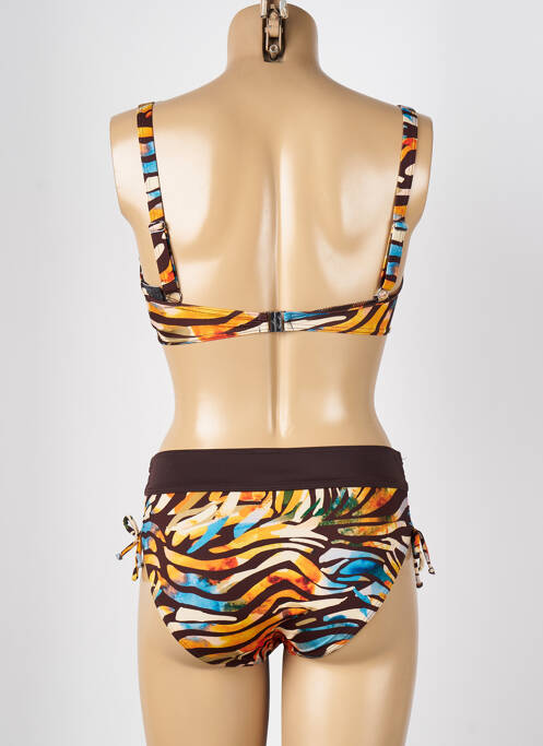 Maillot de bain 2 pièces marron MISS CARAÏBES pour femme