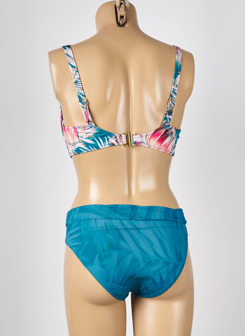 Maillot de bain 2 pièces stretch haut soutien-gorge emboitant bleu LOLITA ANGELS femme