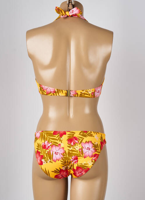 Maillot de bain 2 pièces stretch haut soutien-gorge emboitant jaune LOLITA ANGELS femme