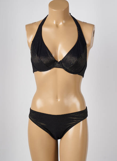 Maillot de bain 2 pièces stretch haut triangles noir LOLITA ANGELS femme