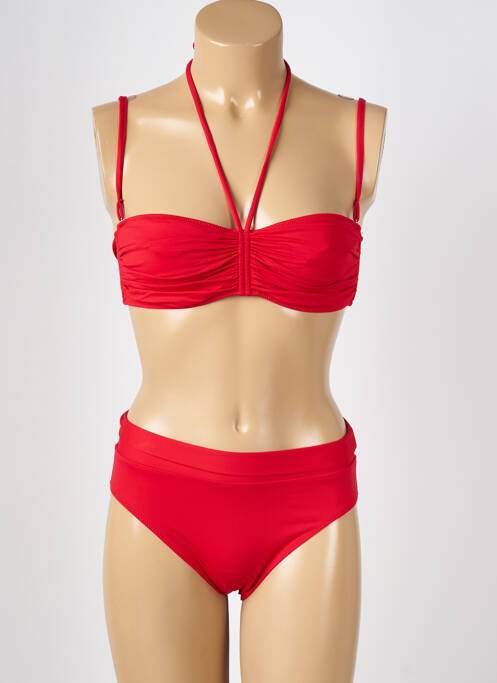 Maillot de bain 2 pièces stretch haut bandeau rouge LOLITA ANGELS femme