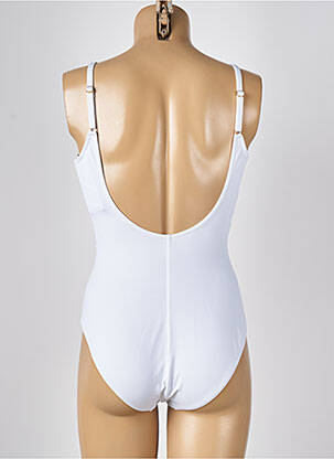 Maillot de bain 1 pièce stretch haut soutien-gorge moulé blanc MISS CARAÏBES femme