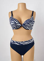 Maillot de bain 2 pièces bleu MISS CARAÏBES pour femme seconde vue