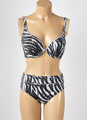 Maillot de bain 2 pièces gris MISS CARAÏBES pour femme seconde vue