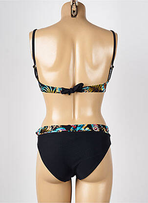 Maillot de bain 2 pièces stretch haut bandeau noir MISS CARAÏBES femme