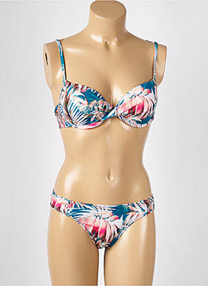 Maillot de bain 2 pièces stretch haut soutien-gorge moulé bleu LOLITA ANGELS femme