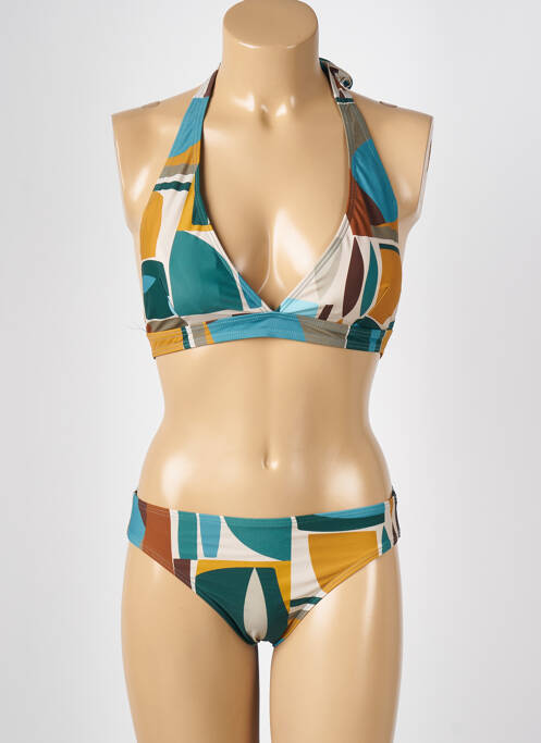 Maillot de bain 2 pièces bleu LAGON BLEU pour femme