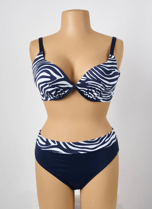 Maillot de bain 2 pièces bleu MISS CARAÏBES pour femme