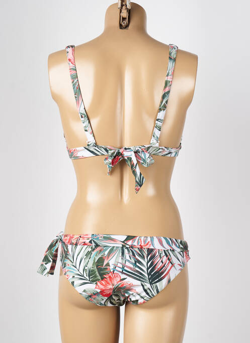 Maillot de bain 2 pièces stretch haut soutien-gorge moulé vert KIWI femme