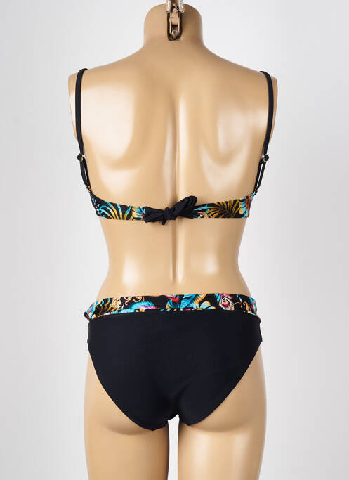 Maillot de bain 2 pièces stretch haut bandeau noir MISS CARAÏBES femme