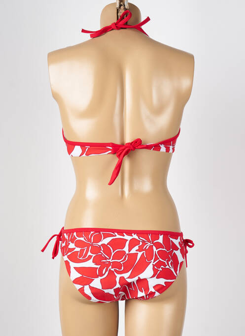 Maillot de bain 2 pièces stretch haut soutien-gorge moulé rouge PLATJA femme