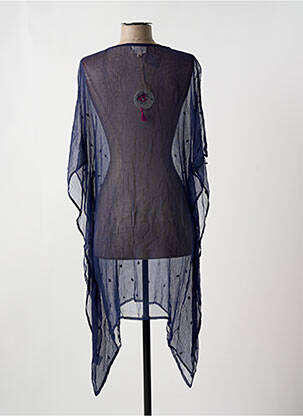 Robe de plage manches 3/4 bleu PINK P femme