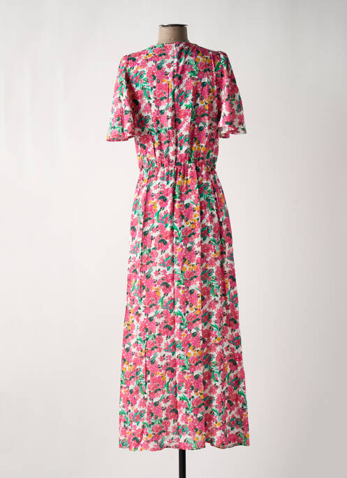Robe longue manches courtes manches courtes rose RUE DES ABBESSES femme
