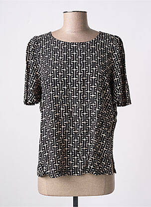 Blouse imprimé fantaisie manches courtes noir KING LOUIE femme