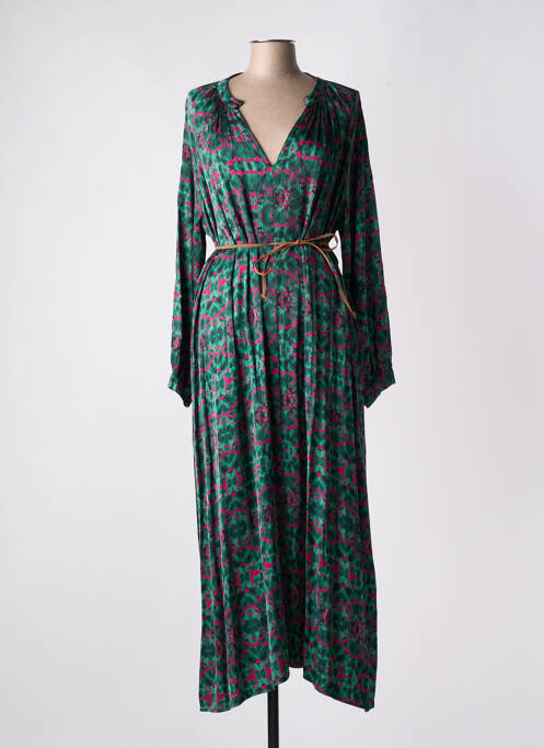 Robe longue manches longues manches longues vert BANDITAS FROM MARSEILLE femme