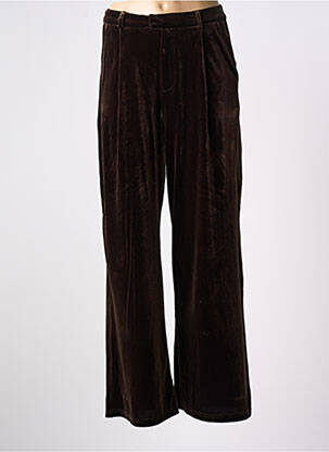 Pantalon flare stretch taille haute marron MOLLY BRACKEN femme