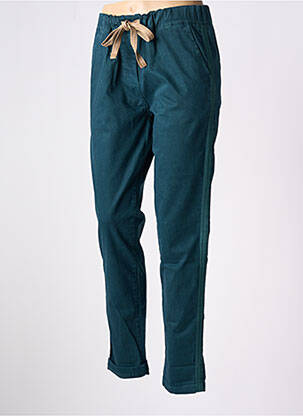 Pantalon chino broderie galons latéraux taille normale vert PAKO LITTO femme