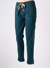 Pantalon chino broderie galons latéraux taille normale vert PAKO LITTO femme