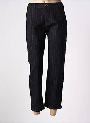 Pantalon chino tissage popeline taille normale noir PAKO LITTO femme