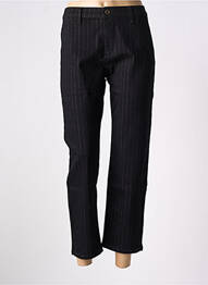 Pantalon chino tissage popeline taille normale noir PAKO LITTO femme