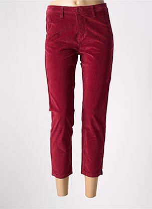 Pantalon chino fermeture zippée sous rabat boutonné taille normale rouge PAKO LITTO femme