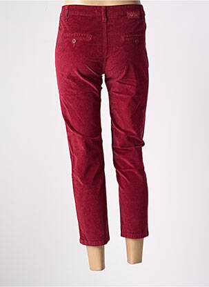 Pantalon chino fermeture zippée sous rabat boutonné taille normale rouge PAKO LITTO femme