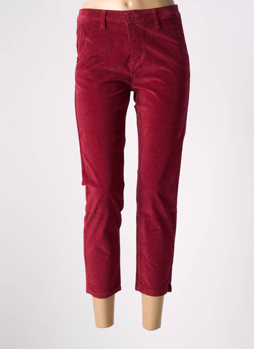 Pantalon chino fermeture zippée sous rabat boutonné taille normale rouge PAKO LITTO femme