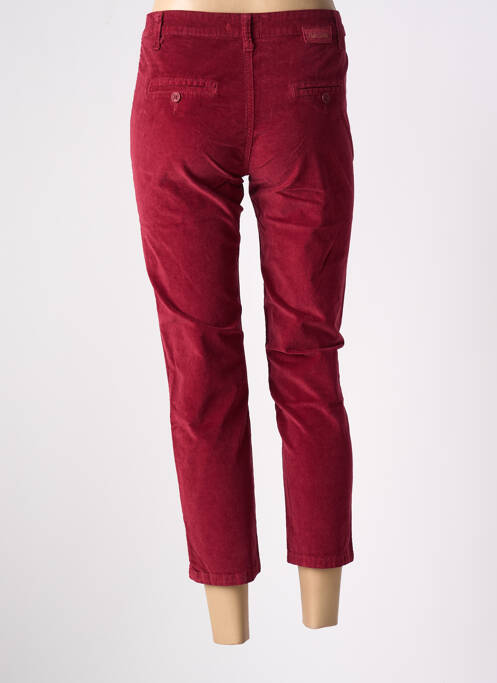 Pantalon chino fermeture zippée sous rabat boutonné taille normale rouge PAKO LITTO femme