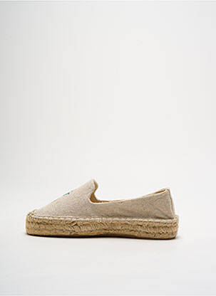 Espadrilles bout rond talon plat jusqu'à 3cm beige SOLUDOS femme