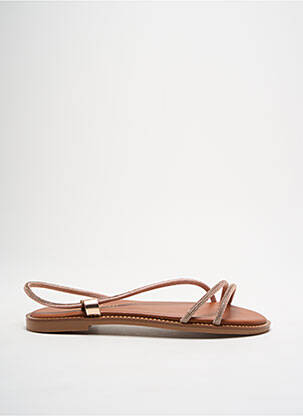 Sandales/nu pieds chiquet talon plat jusqu'à 3cm rose GIRLHOOD femme