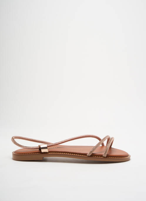 Sandales/nu pieds chiquet talon plat jusqu'à 3cm rose GIRLHOOD femme