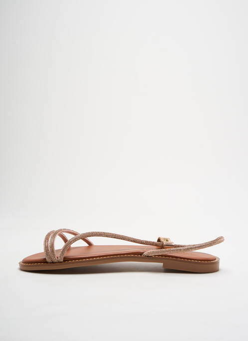 Sandales/nu pieds chiquet talon plat jusqu'à 3cm rose GIRLHOOD femme